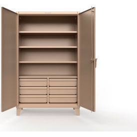 Heavy Duty Combination Cabinet w/CompX 150 Lock, 48"W x 24"D x 78"H, Beige