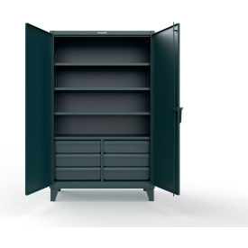 Heavy Duty Combination Cabinet w/CompX Regulator Lock, 48"W x 24"D x 78"H, Blue
