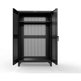 Extreme Duty 12 GA. Uniform Cabinet w/Hanger Rod, 48"W x 24"D x 78"H, Black