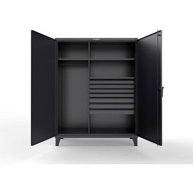 Extra Heavy Duty Uniform Cabinet, 60"W x 24"D x 78"H, Blue