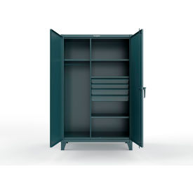 Extreme Duty Uniform Cabinet w/ 4 Shelves, 48"W x 24"D x 78"H, Blue