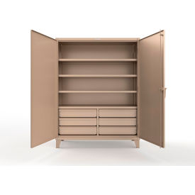 Extreme Duty Cabinet w/ Lockey 2200 Lock, 60"W x 24"D x 78"H, Beige