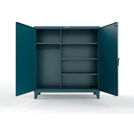 Extreme Duty Uniform Cabinet w/ 4 Shelves, 60"W x 24"D x 66"H, Blue