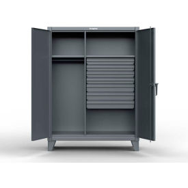 Heavy Duty Uniform Cabinet w/3 Shelves, 36"W x 24"D x 78"H, Dark Gray