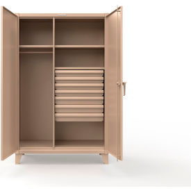 Extreme Duty Uniform Cabinet w/ 3 Shelves, 48"W x 24"D x 78"H, Beige