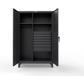 Extreme Duty Uniform Cabinet w/ 3 Shelves, 48"W x 24"D x 78"H, Black