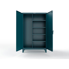 Extreme Duty Janitorial Cabinet w/ 4 Shelves, 48"W x 24"D x 78"H, Blue