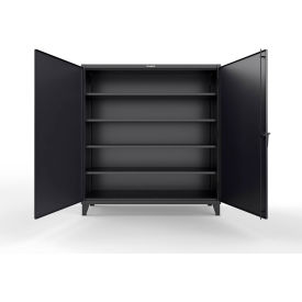 66-244-BFH-RAL9005 HD Steel Storage Cabinet w/Smart Lock, 72"W x 24"D x 78"H, Black