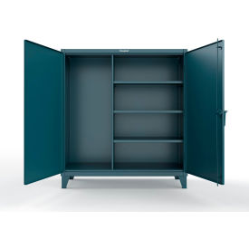 Extreme Duty Janitorial Cabinet w/ 3 Shelves, 60"W x 24"D x 66"H, Blue