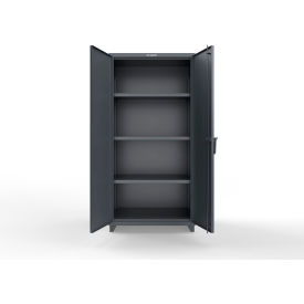 Extra HD Cabinet w/3 Shelves, 36"W x 24"D x 75"H, with Lockey 2200 Lock, Dark Gray