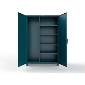 Extra Heavy Duty Janitorial Cabinet w/ 4 Shelves, 48"W x 24"D x 75"H, Blue