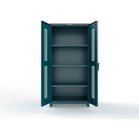 HD Stationary Ventilated Cabinet, 36"W x 24"D x 75"H, Blue