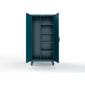 Extreme Duty Janitorial Cabinet w/ 4 Shelves, 36"W x 24"D x 78"H, Blue