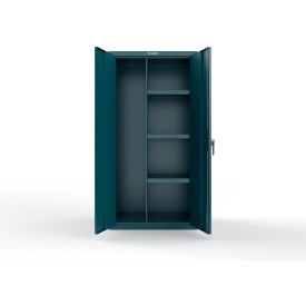 Heavy Duty Janitorial Cabinet w/ 3 half Shelves, 36"W x 24"D x 72"H, Blue
