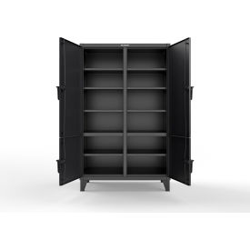 Extreme Duty Cabinet with 4 Locking Doors, 48"W x 24"D x 78"H, Black