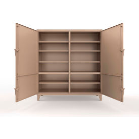 Extreme Duty Cabinet with 4 Locking Doors, 60"W x 24"D x 78"H, Beige
