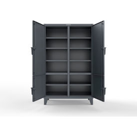 Extreme Duty Cabinet with 4 Locking Doors, 48"W x 24"D x 78"H, Dark Gray