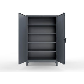 Strong Hold® Extreme Duty Cabinet with 4 Deep Shelves, 48"W x 30"D x 78"H, Dark Gray