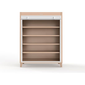 Extreme Duty Cabinet with Roll-Up Door, 4 Shelves, 60"W x 24"D x 78"H, Beige