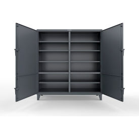 Extreme Duty Cabinet with 4 Locking Doors, 60"W x 24"D x 78"H, Dark Gray