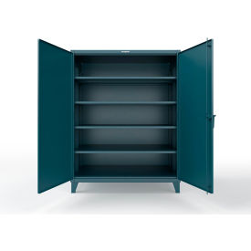 Strong Hold® Extreme Duty Cabinet with 4 Extra Deep Shelves, 60"W x 36"D x 78"H, Blue