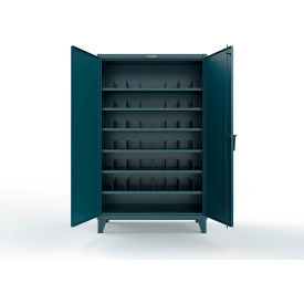 Extreme Duty Cabinet with 6 Shelves, Shelf Dividers, 48"W x 24"D x 78"H, Blue