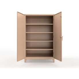 Strong Hold® Extreme Duty Cabinet with 4 Extra Deep Shelves, 48"W x 36"D x 78"H, Beige