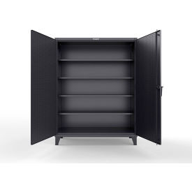 Extreme Duty Cabinet, Double Door with 6 Drawers, 60"W x 24"D x 78"H, Black