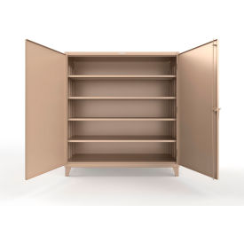 HD Steel Storage Cabinet with 4 Deep Shelves, 72"W x 30"D x 78"H, Beige