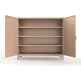 Extreme Duty Cabinet with 3 Extra Deep Shelves, 72"W x 36"D x 66"H, Beige