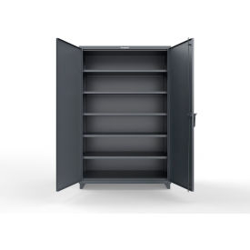Extra Heavy Duty Cabinet with 5 Shelves, 48"W x 24"D x 75"H, Dark Gray
