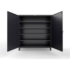 HD Steel Storage Cabinet with 4 Deep Shelves, 72"W x 30"D x 78"H, Black