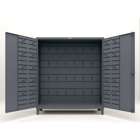 Strong Hold HD Steel Chain & Hose Rigging Cabinet, 72"W x 24"D x 78"H, Dark Gray