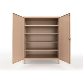 Extreme Duty Cabinet with 4 Extra Deep Shelves, 60"W x 36"D x 78"H, Beige