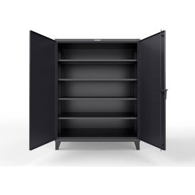 Strong Hold® Extreme Duty Cabinet with 4 Extra Deep Shelves, 60"W x 36"D x 78"H, Black