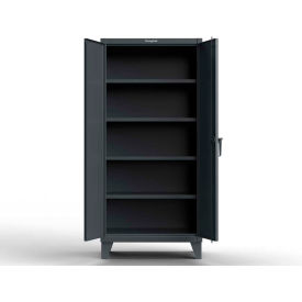 HD Steel Storage Cabinet with 3 Shelves, 36"W x 30"D x 66"H, Dark Gray