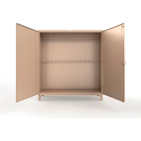 Extreme Duty Rigging Cabinet with 24 Hooks, 72"W x 24"D x 78"H, Beige