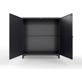 Extreme Duty Rigging Cabinet with 24 Hooks, 72"W x 24"D x 78"H, Black