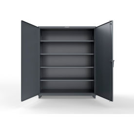 Extra Heavy Duty Cabinet with 4 Shelves, 60"W x 24"D x 75"H, Dark Gray