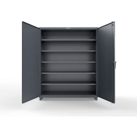 Strong Hold® Extra Heavy Duty Cabinet with 5 Shelves, 60"W x 24"D x 75"H, Dark Gray