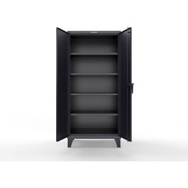 Extreme Duty Cabinet with Lockey 2200 Lock, 36"W x 24"D x 78"H, Black