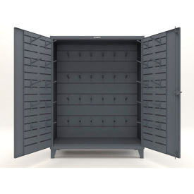 Extreme Duty Rigging Cabinet with Hooks, 60"W x 24"D x 78"H, Dark Gray