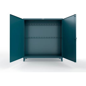 Extreme Duty Rigging Cabinet with 24 Hooks, 72"W x 24"D x 78"H, Blue