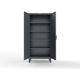 HD Steel Storage Cabinet with CompX 150 Lock, 36"W x 20"D x 78"H, Dark Gray