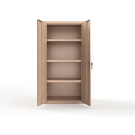 Heavy-Duty Cabinet with Regulator Lock, 36"W x 24"D x 72"H, Beige