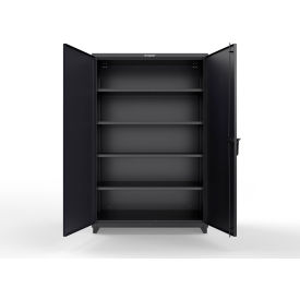 Extra Heavy Duty Cabinet with 4 Shelves, 48"W x 24"D x 75"H, Black