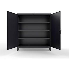 Extreme Duty Cabinet with 3 Deep Shelves, 60"W x 30"D x 66"H, Black