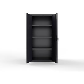 Heavy-Duty Cabinet with Lockey 2200 Lock, 36"W x 24"D x 72"H, Black