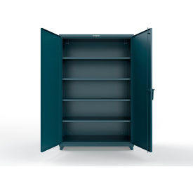 Strong Hold® Extra Heavy Duty Cabinet with 4 Shelves, 48"W x 24"D x 75"H, Blue