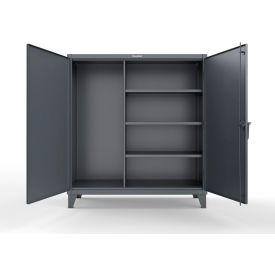 ED Steel Storage Cabinet, 60"W x 24"D x 66"H, Dark Gray